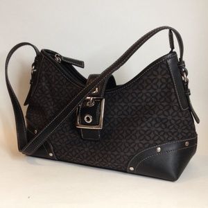 Relic Black Patterned Shoulder Bag